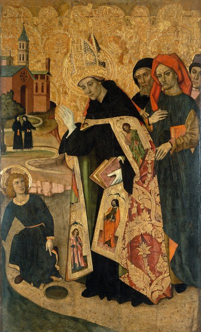Der heilige Augustinus meditiert über die Dreifaltigkeit, als das Jesuskind vor ihm erscheint von Vergós Group